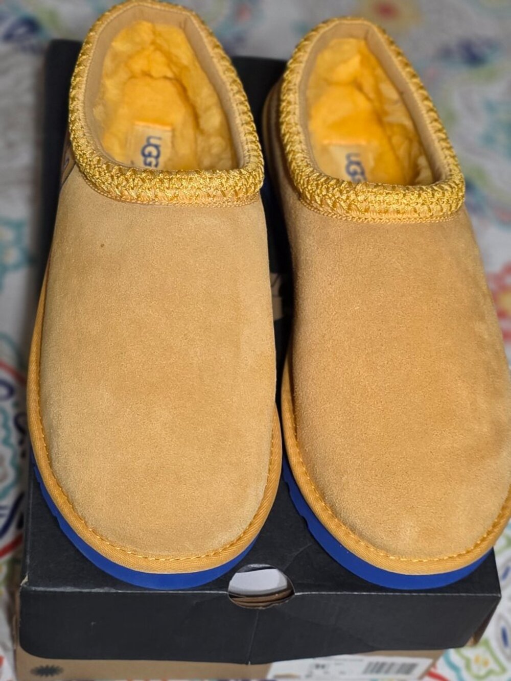 NWT UGG Men’s Tasman Graphic Outline Slippers Size 11 Sandpoint Blue 1134453